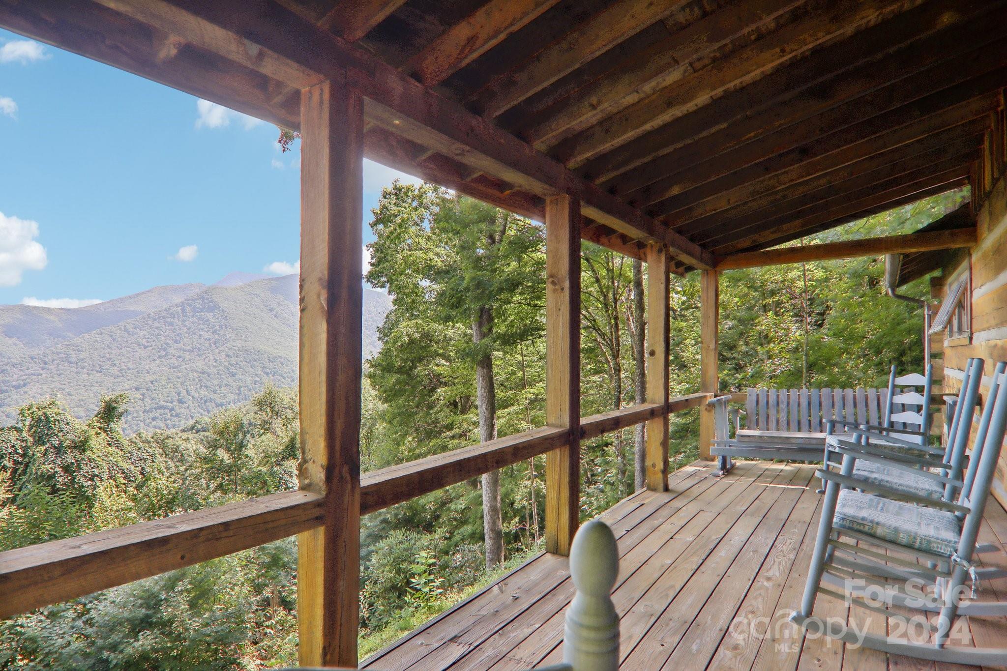 1685 Setzercove Road Maggie Valley, NC 28751 - Photo 6 of 42 a view of a balcony with wooden floor