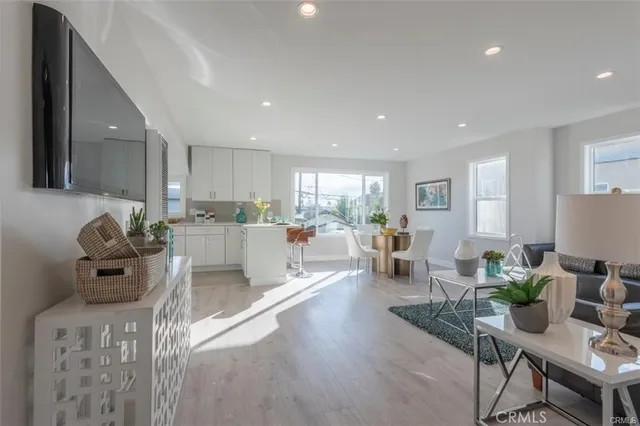 a living room with furniture and a couch