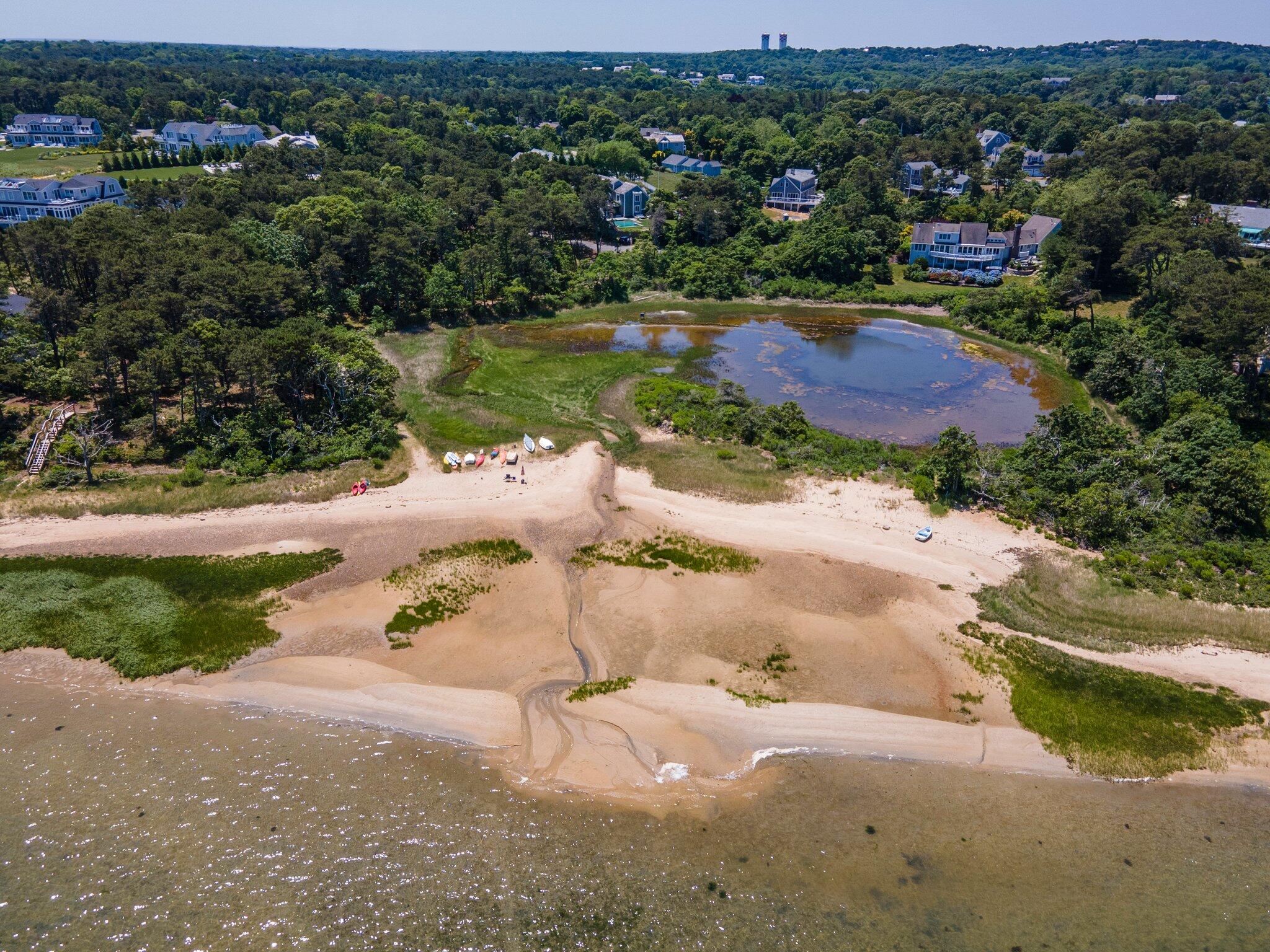 75 Whidah Road Chatham, MA 02650 - Photo 42 of 47 an aerial view of residential houses with outdoor space