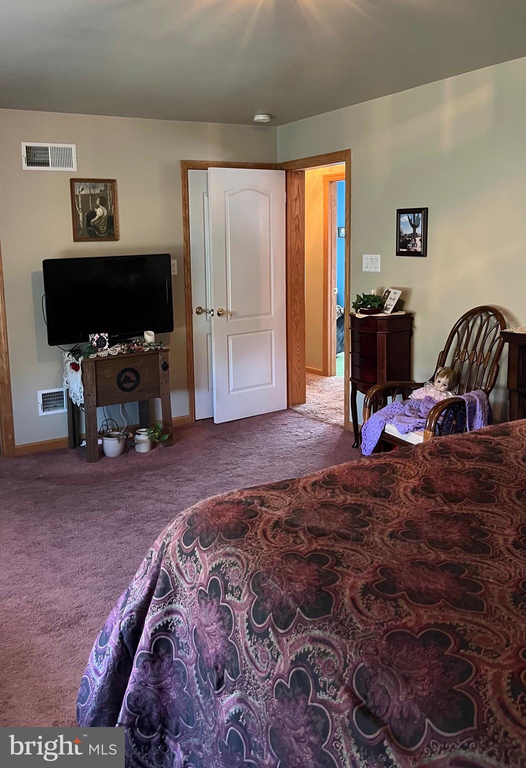 3843 Dressler Ridge Road Mount Pleasant Mills, PA 17853 - Photo 20 of 43 a bedroom with a bed and flat screen tv