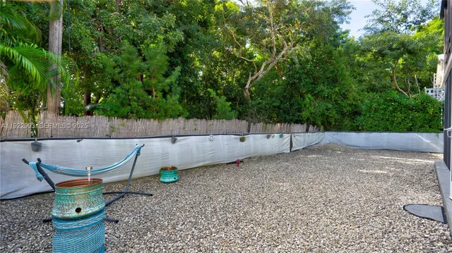 an aerial view of a pool