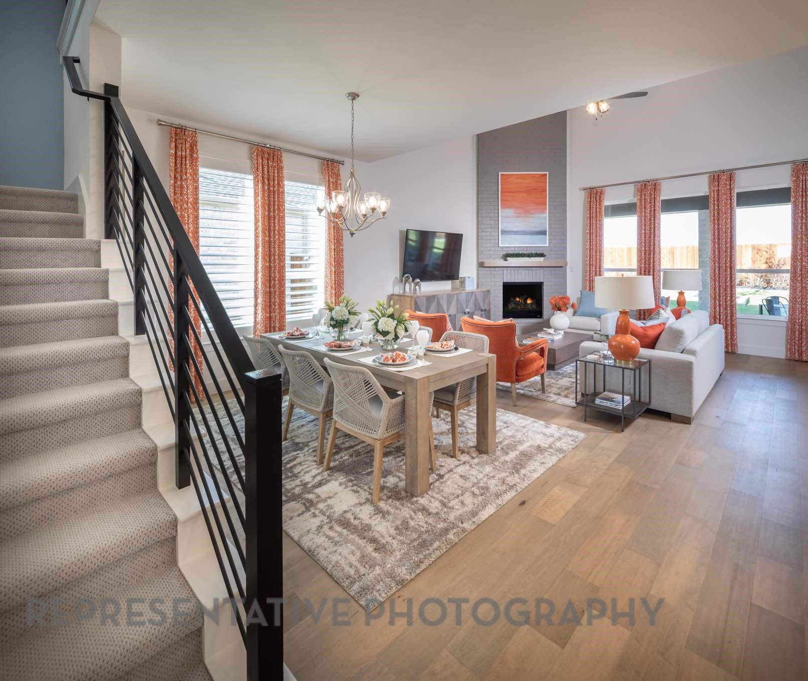 22210 Mount Whitney Road Waller, TX 77484 - Photo 23 of 29 a living room with fireplace furniture and a large window
