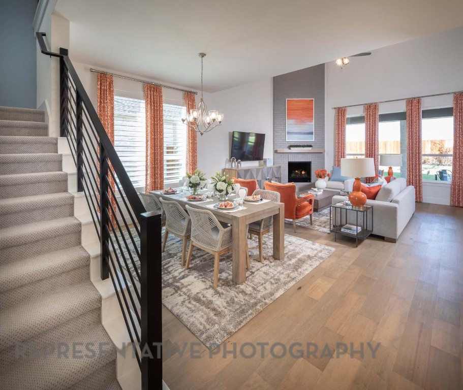 22210 Mount Whitney Road Waller, TX 77484 - Photo 23 of 29 a living room with fireplace furniture and a large window
