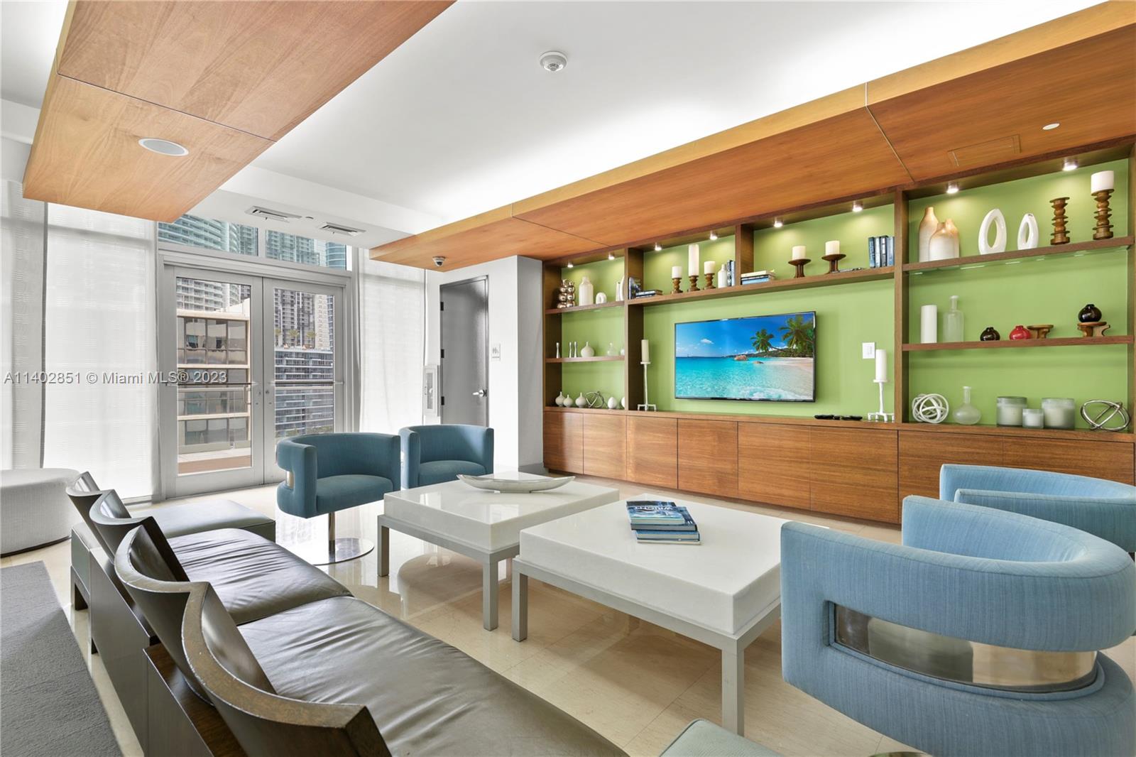 500 Brickell Avenue, Unit 2007 Miami, FL 33131 - Photo 29 of 31 a view of a dining room with furniture window and outside view