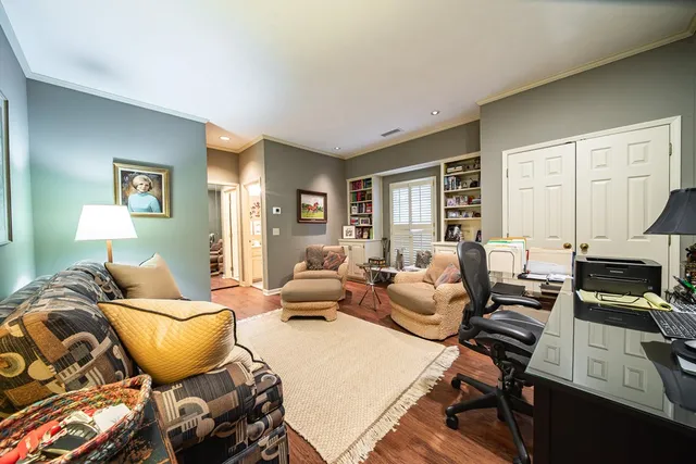 a living room with furniture or couch and a window