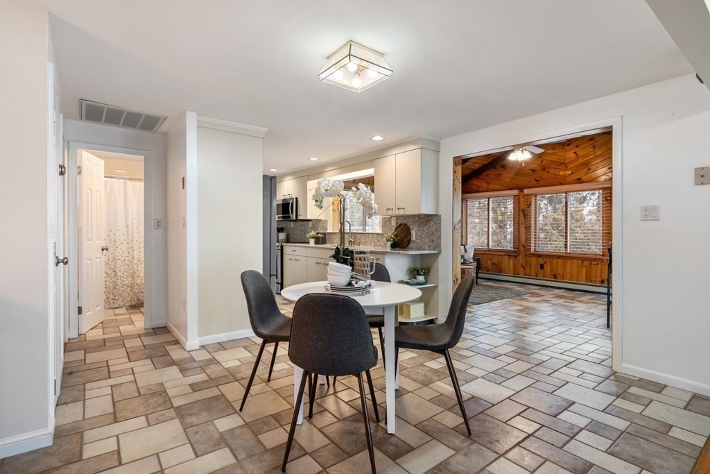 21 Fishermans Cove Road Wareham, MA 02532 - Photo 11 of 34 a view of a dining room with furniture window and outside view