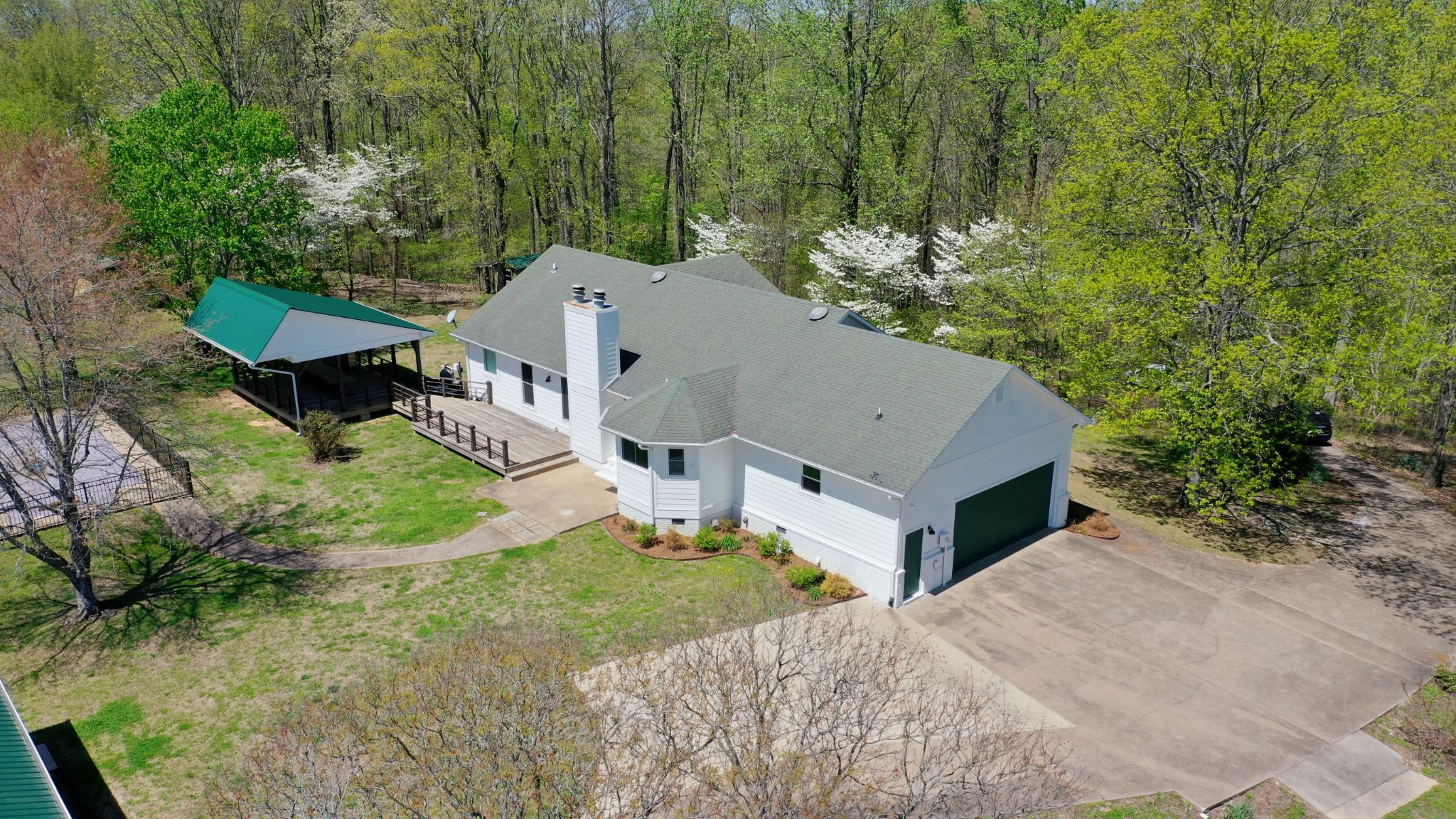 560 Big Spring Hollow Road Pulaski, TN 38478 - Photo 3 of 41 an aerial view of a house with yard and green space