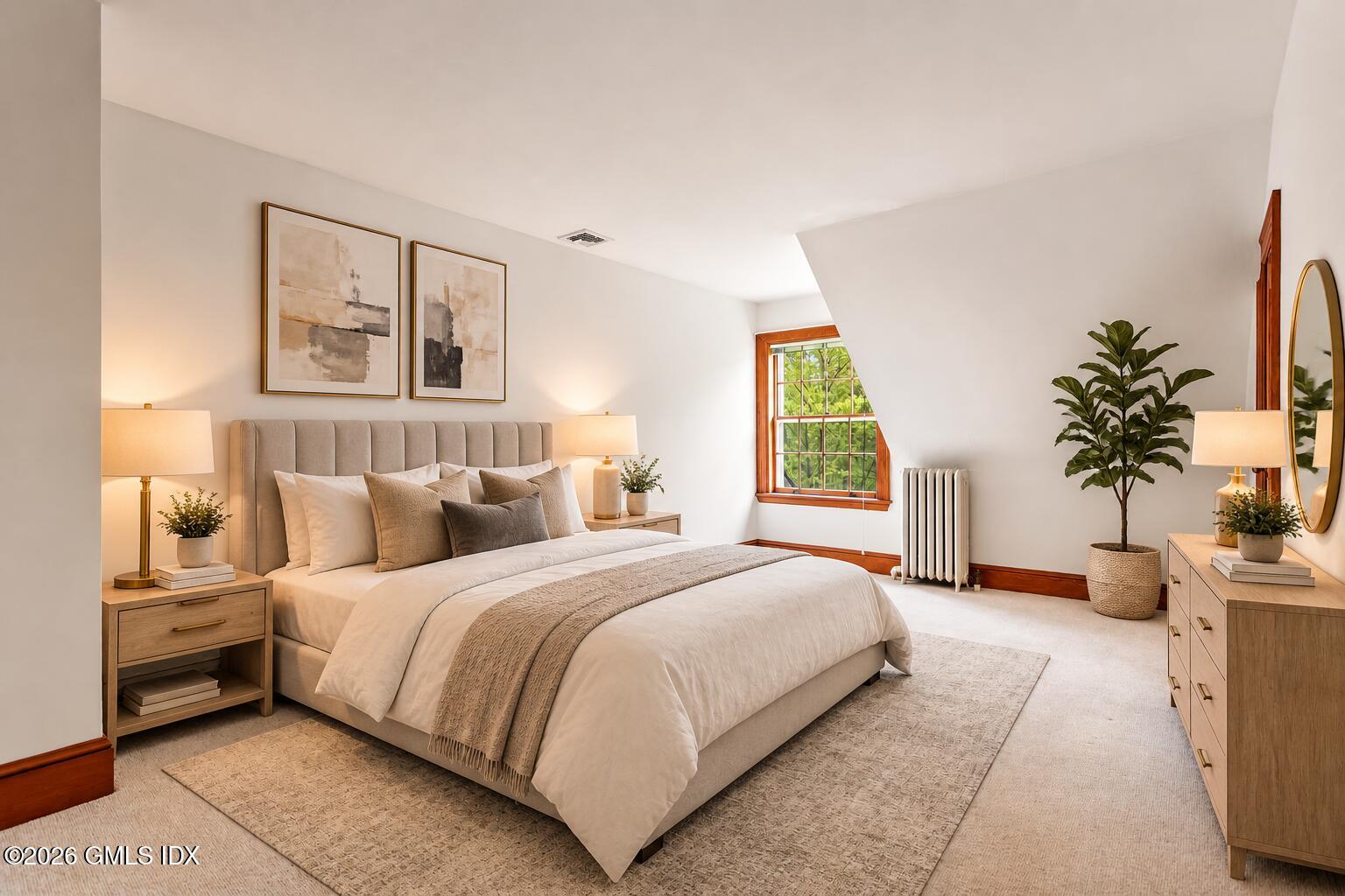 98 Byram Shore Road, Unit CARRIAGE HOUSE Greenwich, CT 06830 - Photo 10 of 19 Bedroom 2 Virtually Staged