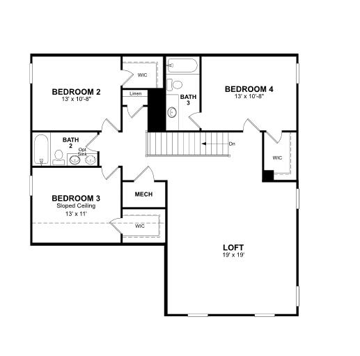 1282 Gannett Road Mount Pleasant, SC 29464 - Photo 20 of 23 BP07 - Sweetgum Second Floor Schematic