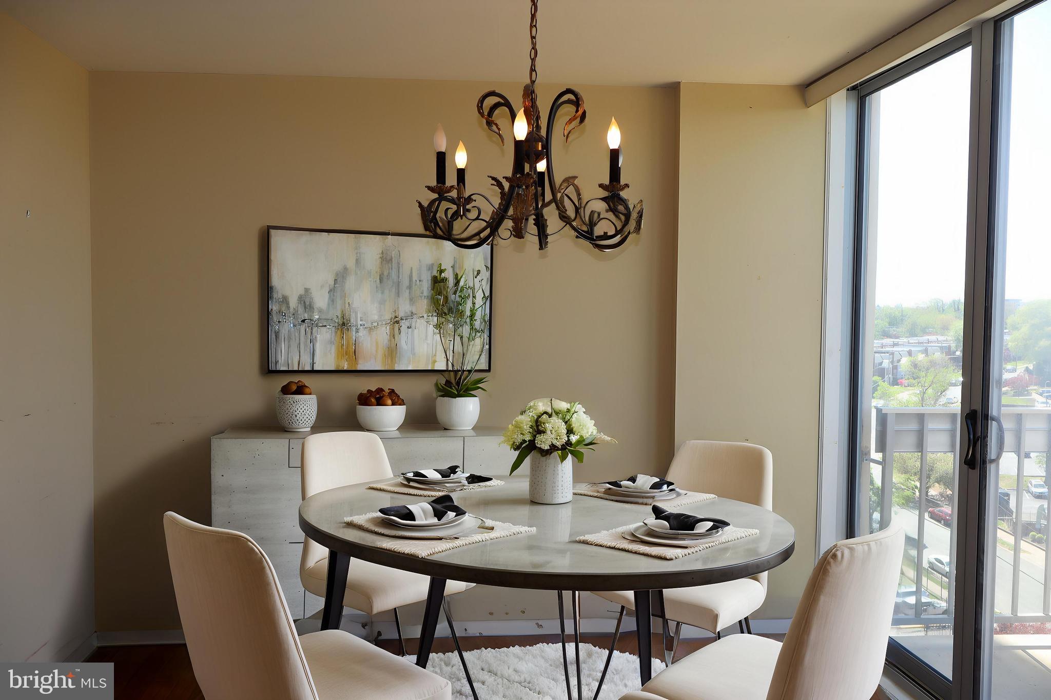 3600 Conshohocken Avenue, Unit 1004 Philadelphia, PA 19131 - Photo 11 of 17 a view of a dining room with furniture window and outside view