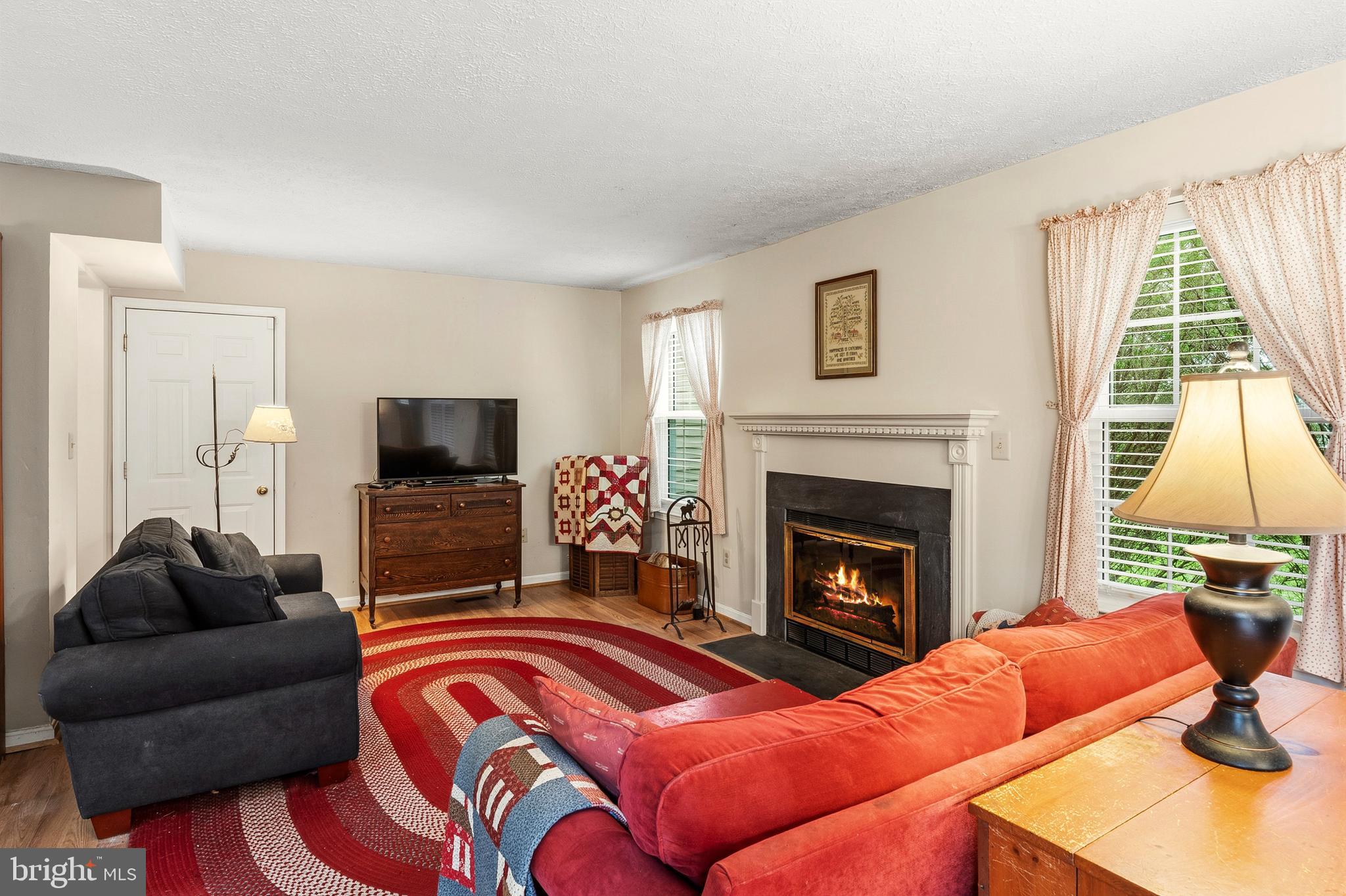 6415 Michael Elizabeth Way Hanover, MD 21076 - Photo 14 of 32 a living room with furniture a fireplace and a flat screen tv