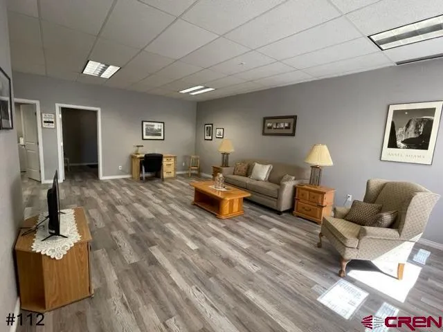 a living room with furniture and a couch