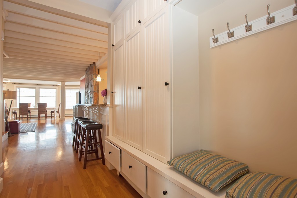 129 Fort Point Road Weymouth, MA 02191 - Photo 20 of 30 a view of hallway with furniture and wooden floor