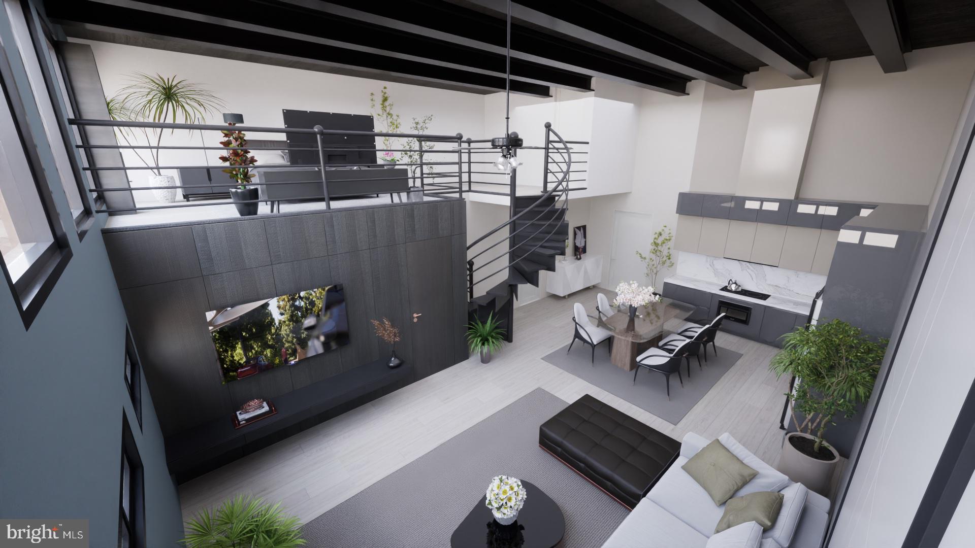 300 Penn Street, Unit 202 Pennsburg, PA 18073 - Photo 3 of 5 a view of living room with furniture and a fireplace