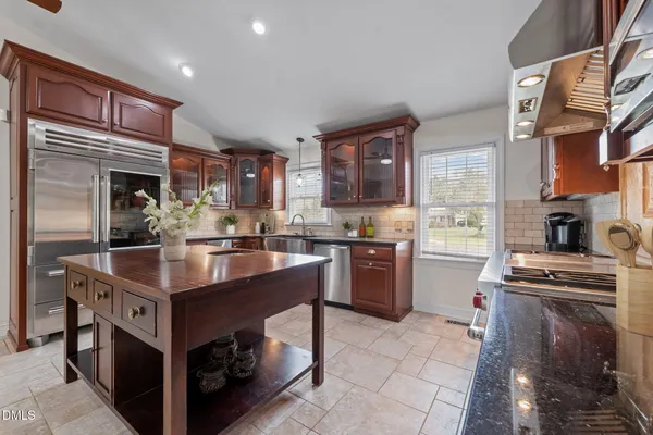a workspace with wooden floor