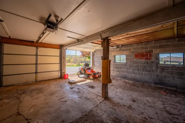 a view of a city with an outdoor space