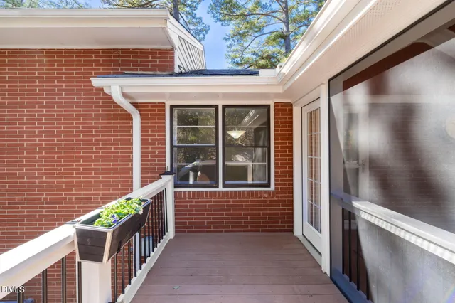 a front view of a house with a balcony