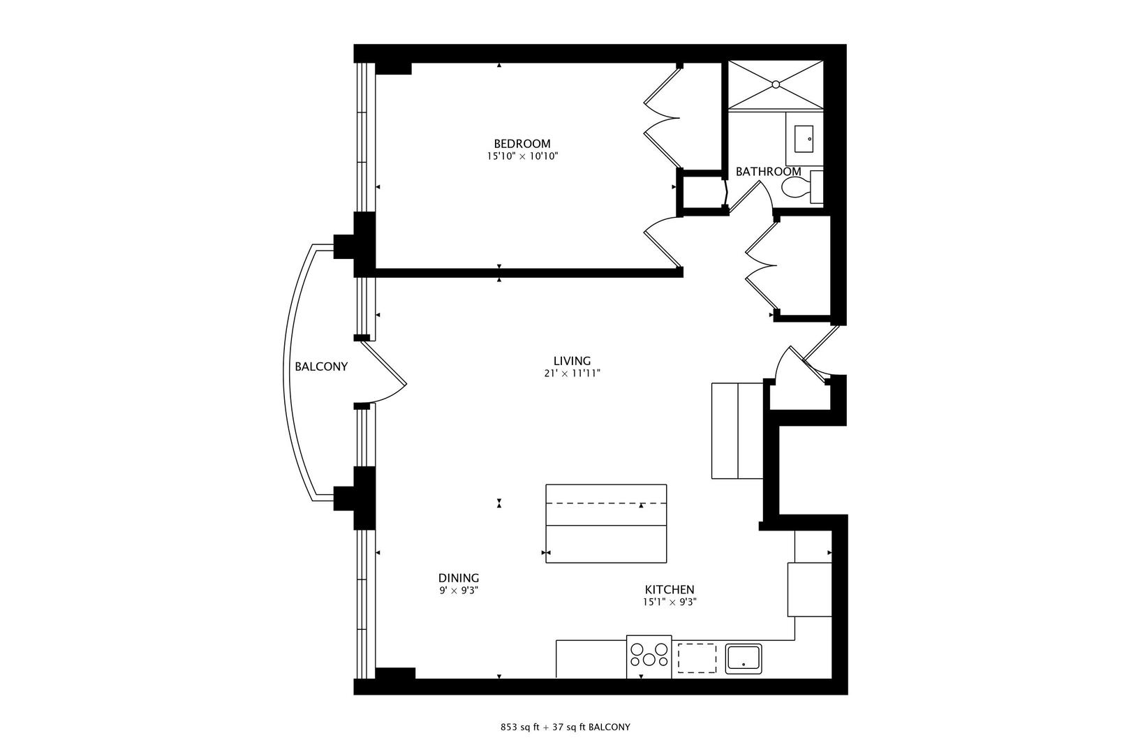 40 East Cedar Street, Unit 18B Chicago, IL 60611 - Photo 21 of 24 a picture of floor plan