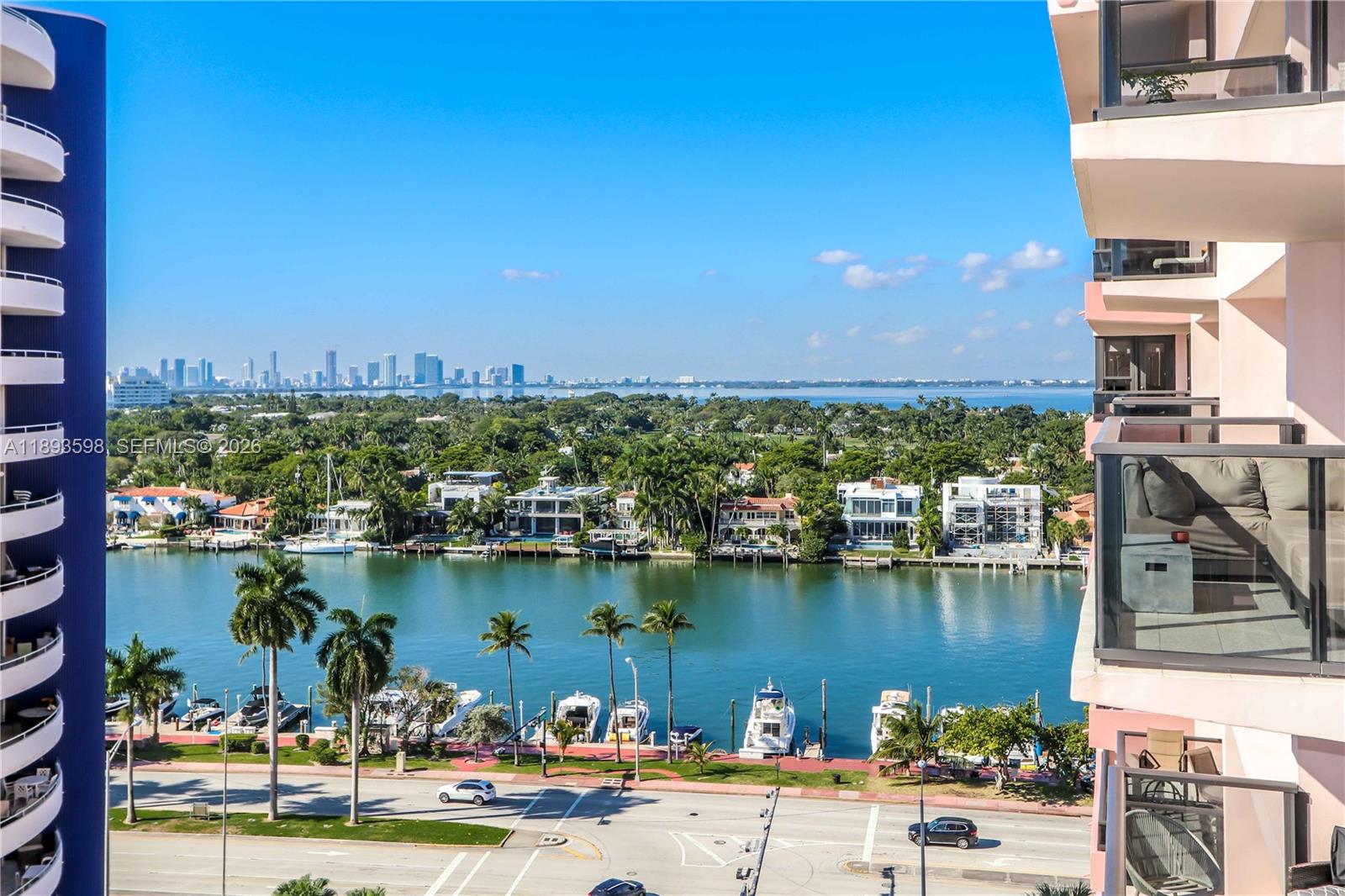 5225 Collins Avenue, Unit 1411 Miami Beach, FL 33140 - Photo 30 of 36 an aerial view of a city with lake view