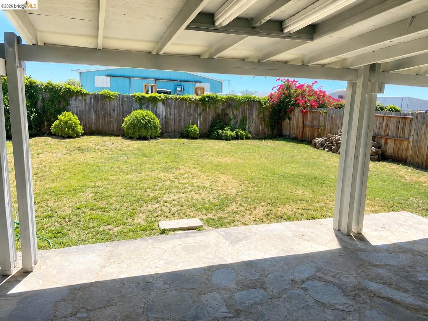 269 Crescent Drive Rio Vista, CA 94571 - Photo 3 of 9 Patio with stone-finish flooring and a covered wood beam structure