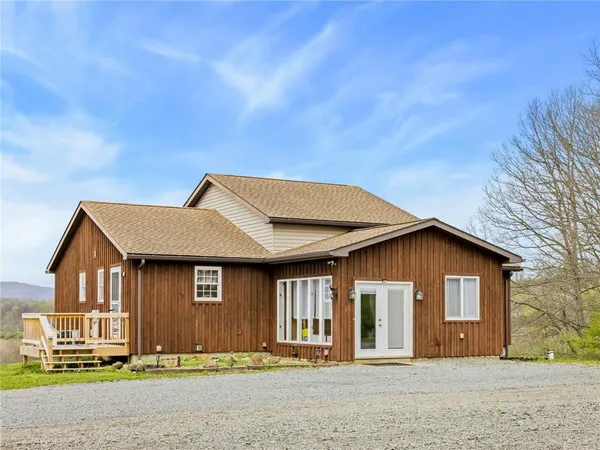 a front view of a house