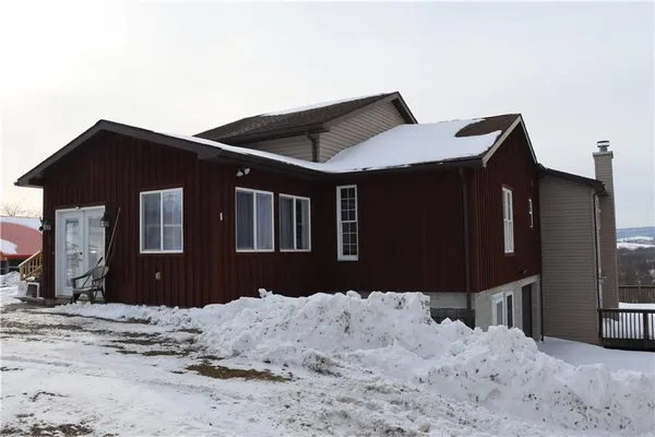 a front view of a house