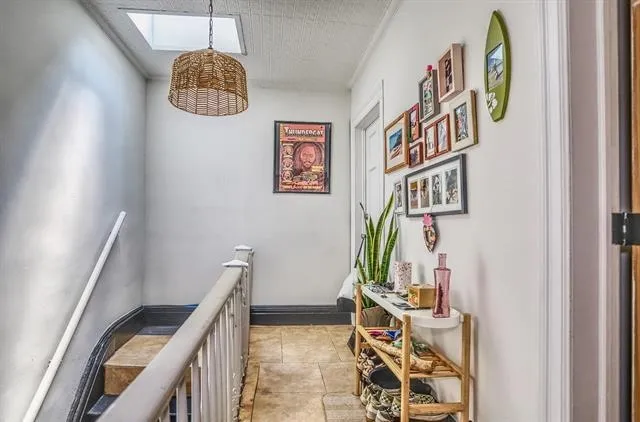 a view of an entryway with furniture