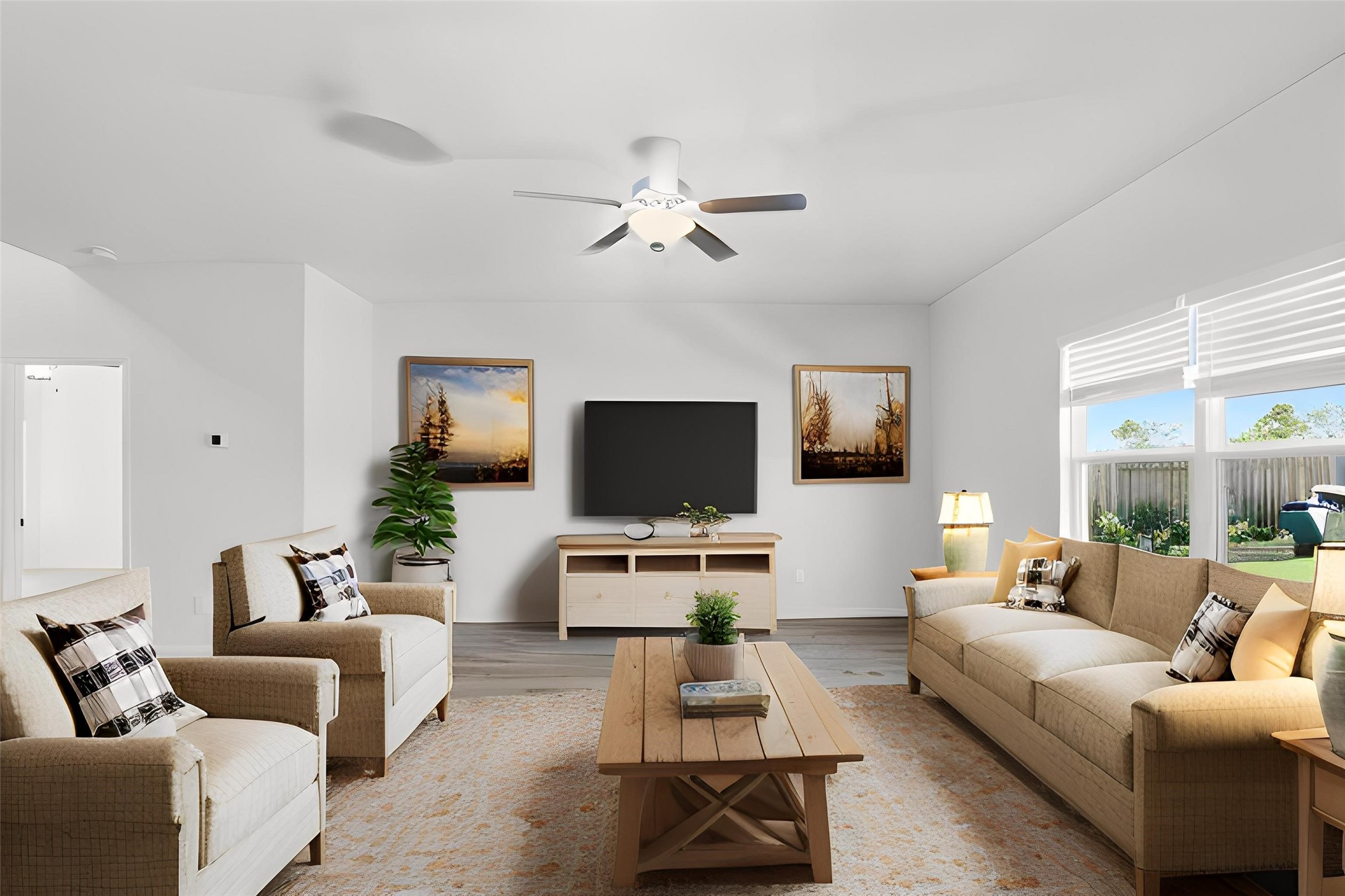 2044 Mule Ridge Drive Katy, TX 77493 - Photo 6 of 38 a living room with furniture and a flat screen tv