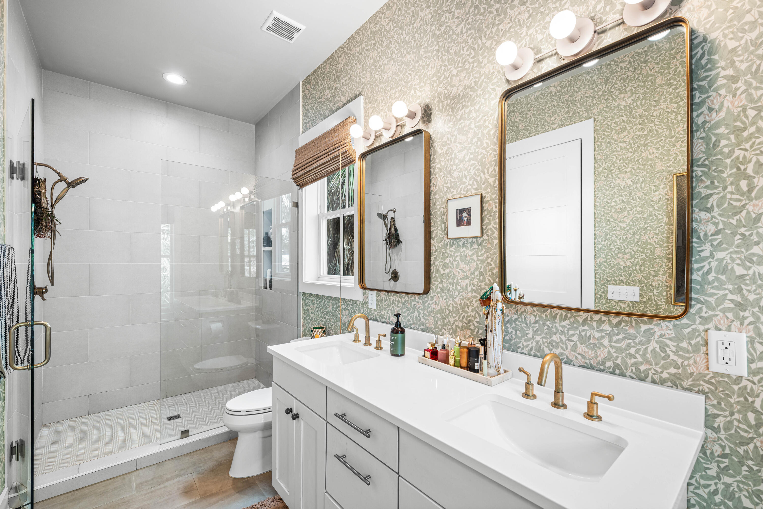 294 West Point Washington Road Santa Rosa Beach, FL 32459 - Photo 26 of 46 a bathroom with a sink a toilet and shower