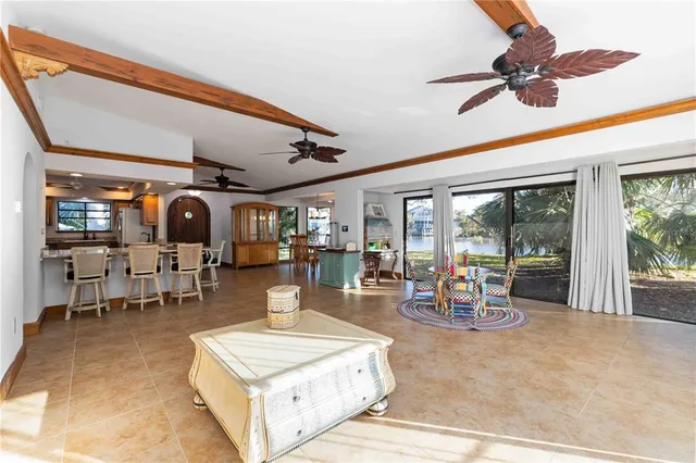 a living room filled with furniture