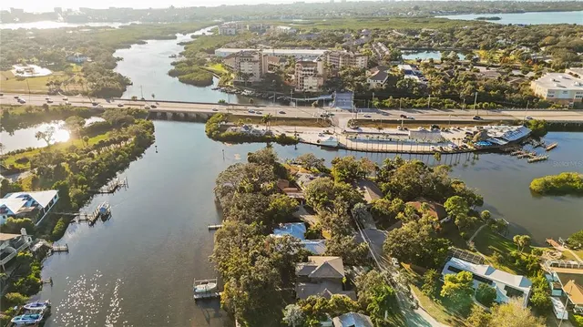 a view of a city and ocean view