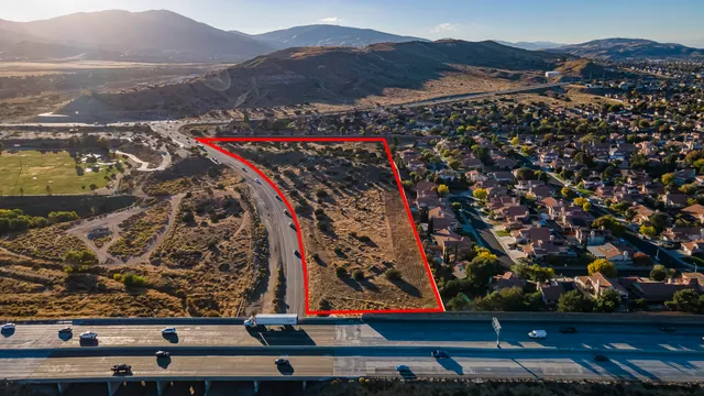 a view of city and mountain