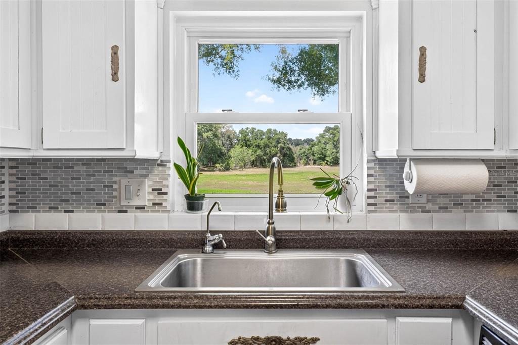 16330 Hanna Road Lutz, FL 33549 - Photo 15 of 41 a kitchen with granite countertop a sink and a counter top space