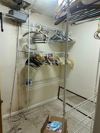 a close view of water heater room