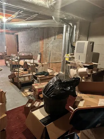 a room with furniture