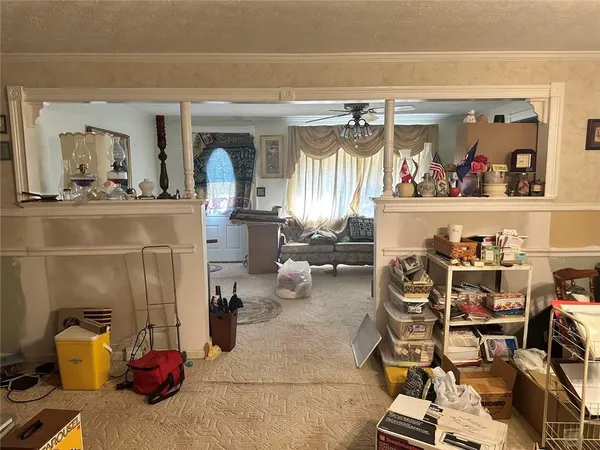 a room with gym equipment