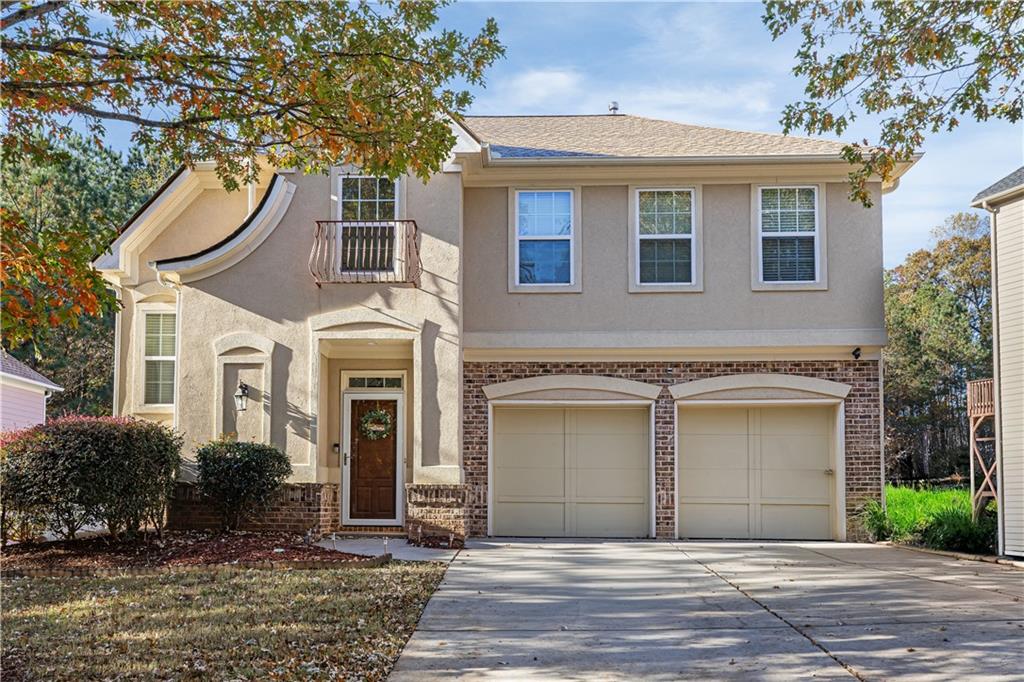 a front view of a house