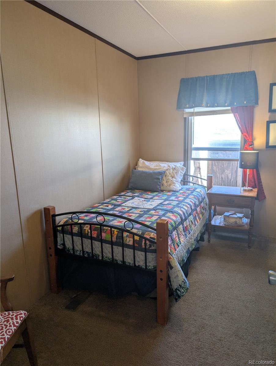 19 Danny Street Castle Rock, CO 80109 - Photo 21 of 33 a bedroom with a bed a lamp and a window
