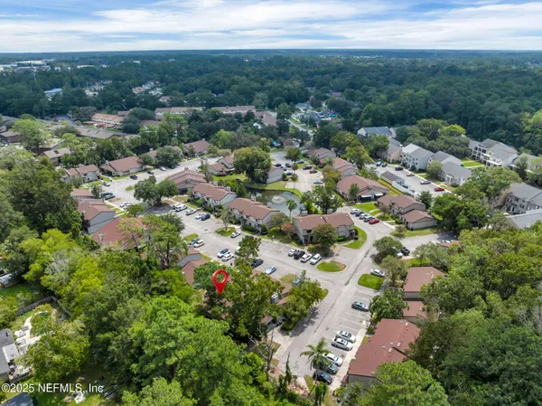an aerial view of multiple house