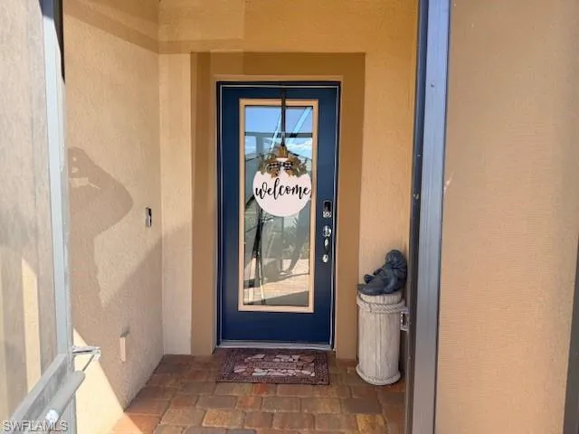 a front door view of a entryway door