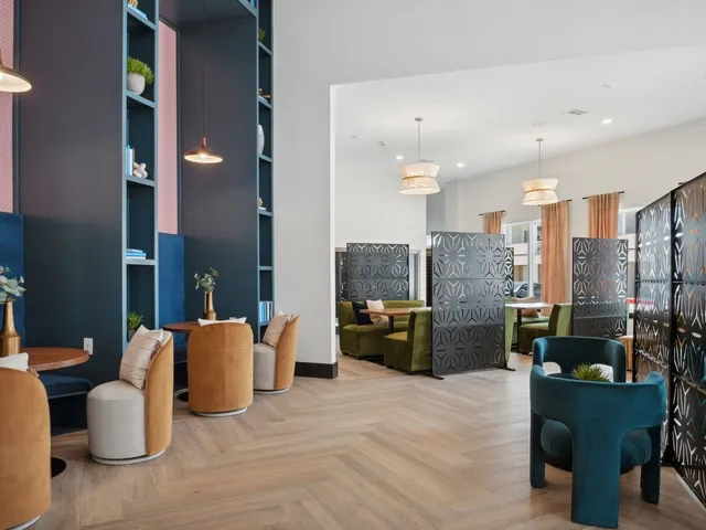 a living room with furniture and a couch