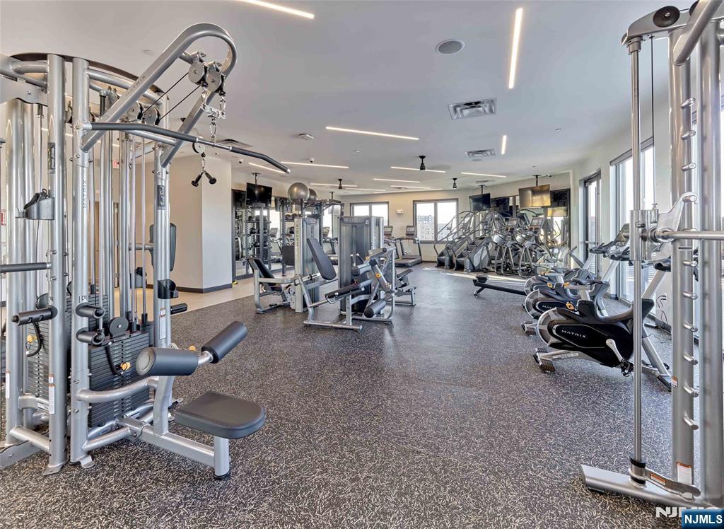 321 Main Street, Unit 513 Hackensack, NJ 07601 - Photo 5 of 5 a view of a room with gym equipment