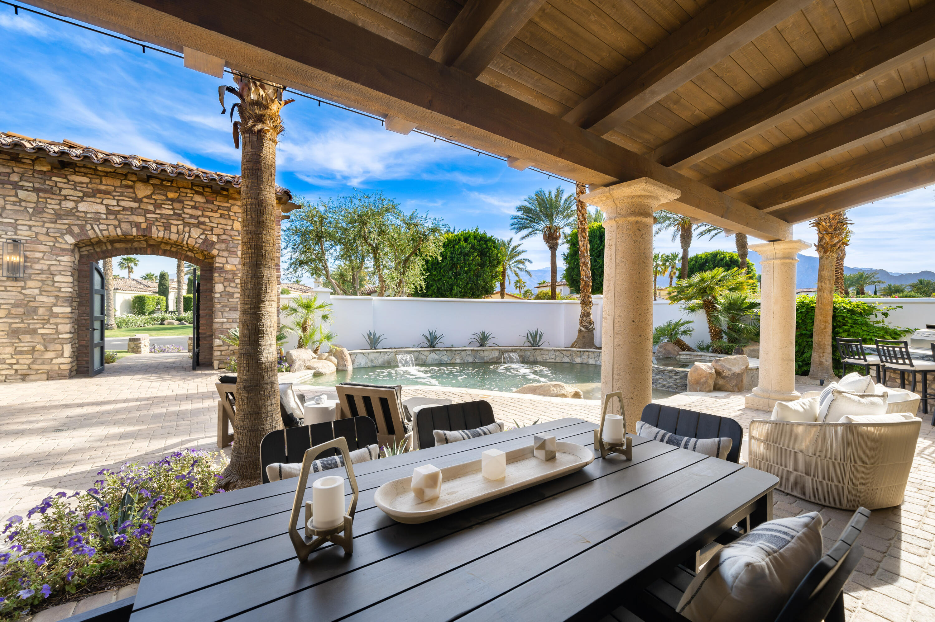 80820 Via Portofino La Quinta, CA 92253 - Photo 41 of 52 a view of balcony with couch and chairs