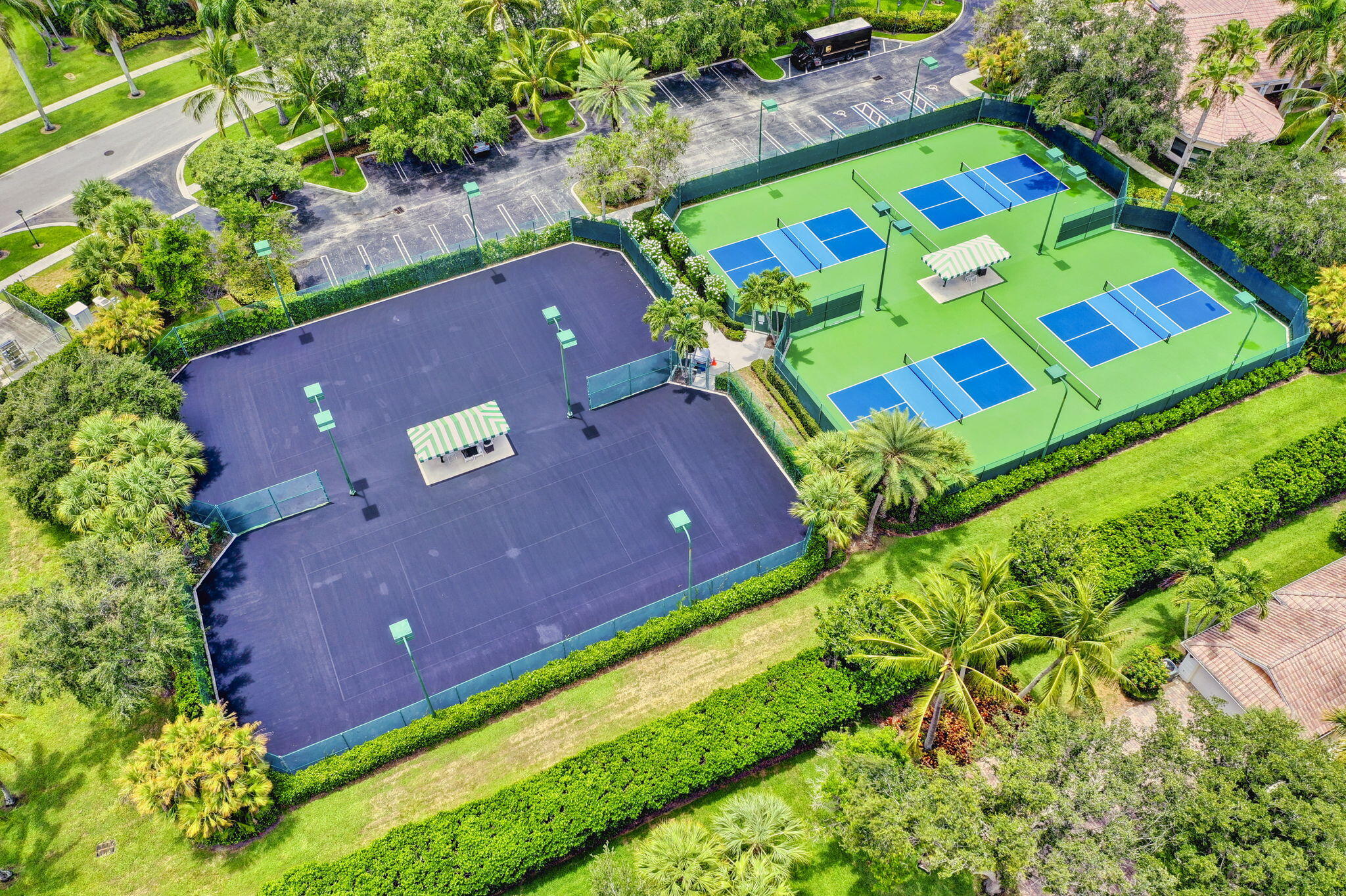 302 Aegean Road Palm Beach Gardens, FL 33410 - Photo 57 of 62 Aerial of Tennis/Pickleball Courts
