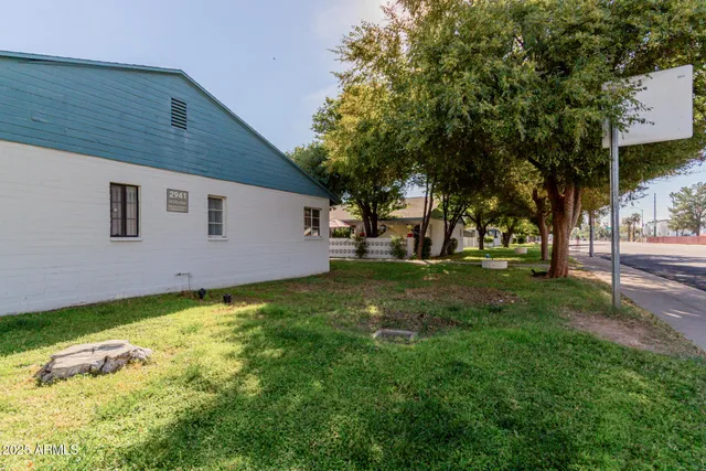 a front view of house with outdoor space