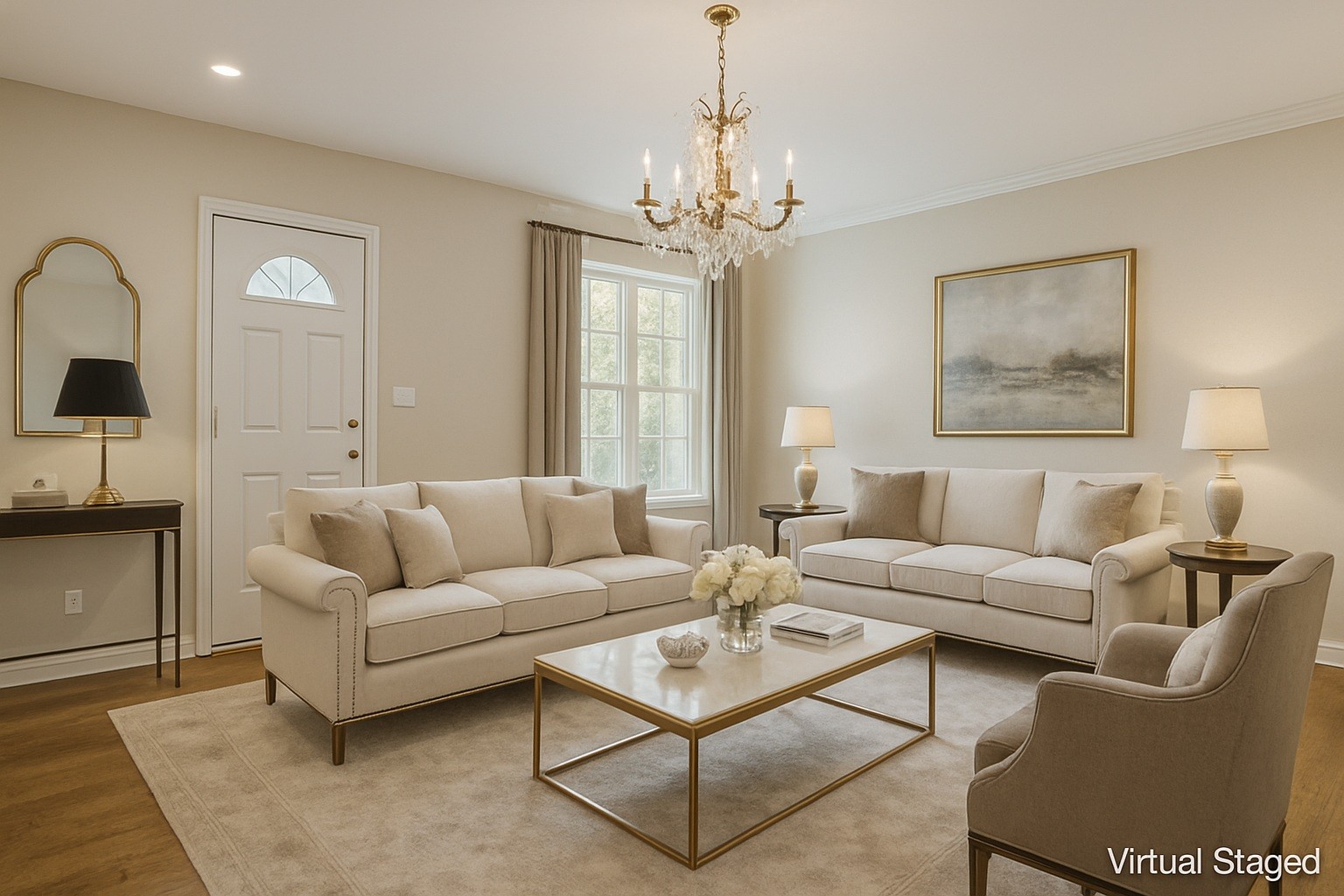 5430 Wiley Hollow Road Culleoka, TN 38451 - Photo 4 of 54 a living room with furniture and a chandelier