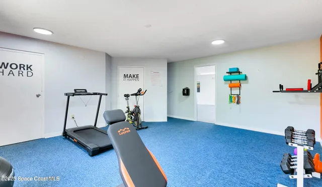 an empty room with painted walls