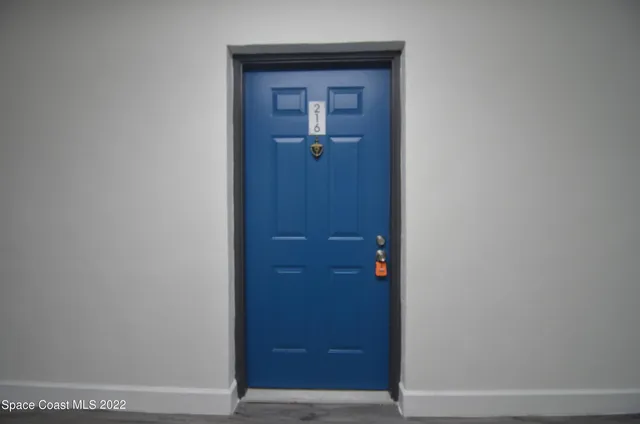 a view of front door