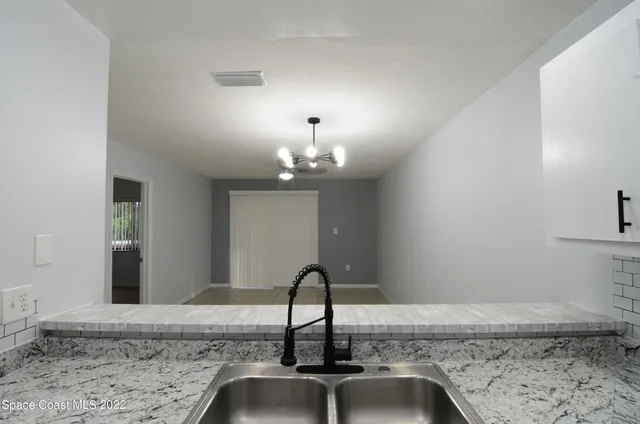 a sink with a faucet