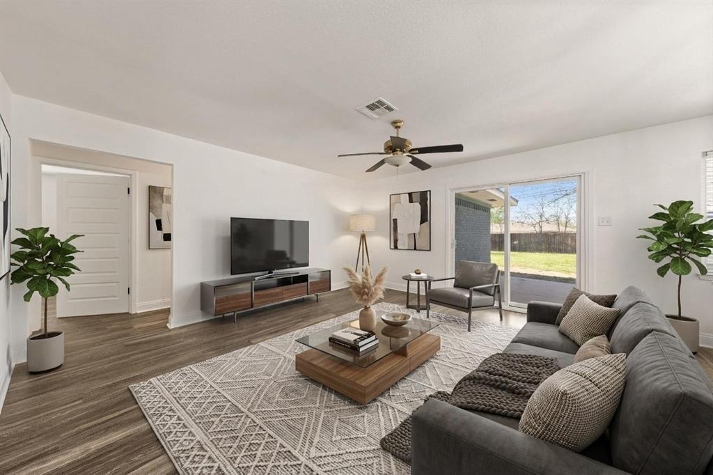 104 East Santa Anna Street Robinson, TX 76706 - Photo 10 of 36 a living room with furniture and a flat screen tv